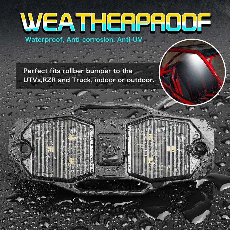 Светодиодный купольный светильник автомобиля 12 В с переключателем, защитная панель, лампа, модифицированные аксессуары, совместимые с UTV Atv