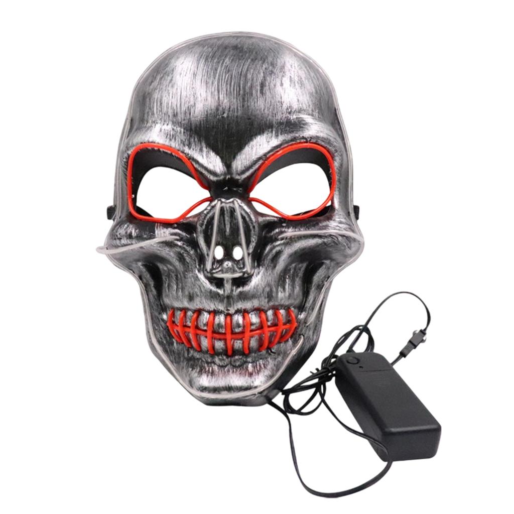 Halloween Glowing for Adults - Scary Light Up Face for Costume Party and Events