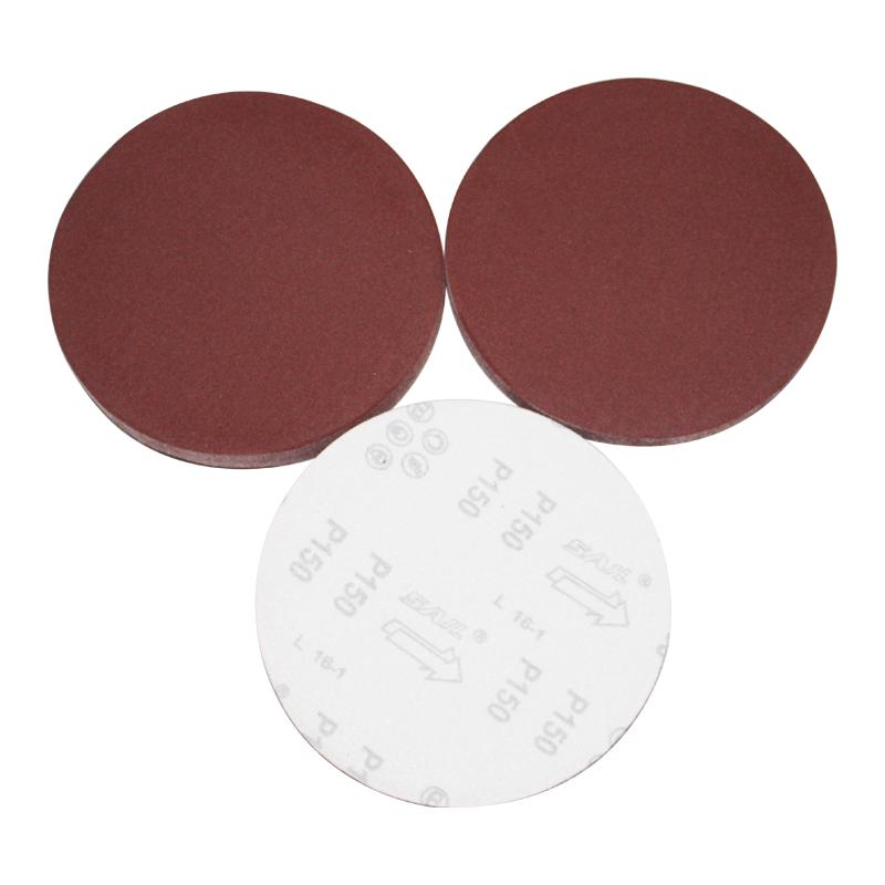 12" Красный песок Флокированный диск из наждачной бумаги - Самоклеящаяся шлифовальная подушка на липучке