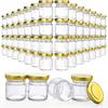20Pcs Hexagonal Honey Glass Jars with Wood Dippers 45mL Small Glass Bottle with Lid for Baby