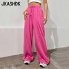 Women's Fashion Casual Solid Color Print Trousers Pants & Capris
