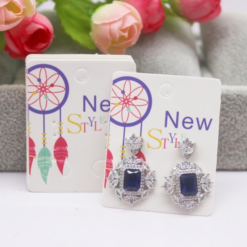 5x4 см Горячая распродажа Новый стиль комиксов Красота/Фото Девушка Черный/Белый/Крафтовская бумага Серия Серьги-гвоздики Набор Шаблон карты