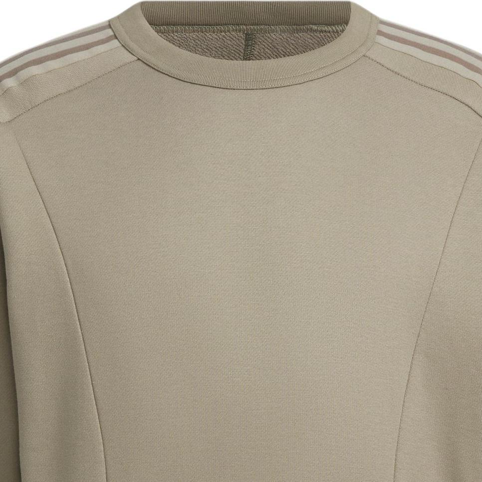 Adidas Wuji Series Silky Sweatshirt Crew Neck Sports Casual Pullover Long Sleeve Hoodie Men Sweatshirt Earth-Brown JI8710