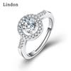 Lindon Classic Copper Alloy Zircon Ring Ladies Jewelry Wedding Promise Party Gift
