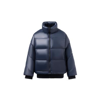 Li Ning короткая теплая однотонная спортивная куртка-пуховик женская верхняя одежда черного цвета AYMR514-1