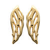 [L6316] - Gold Plated 'Angel Wings' Earrings - 19x4 Mm