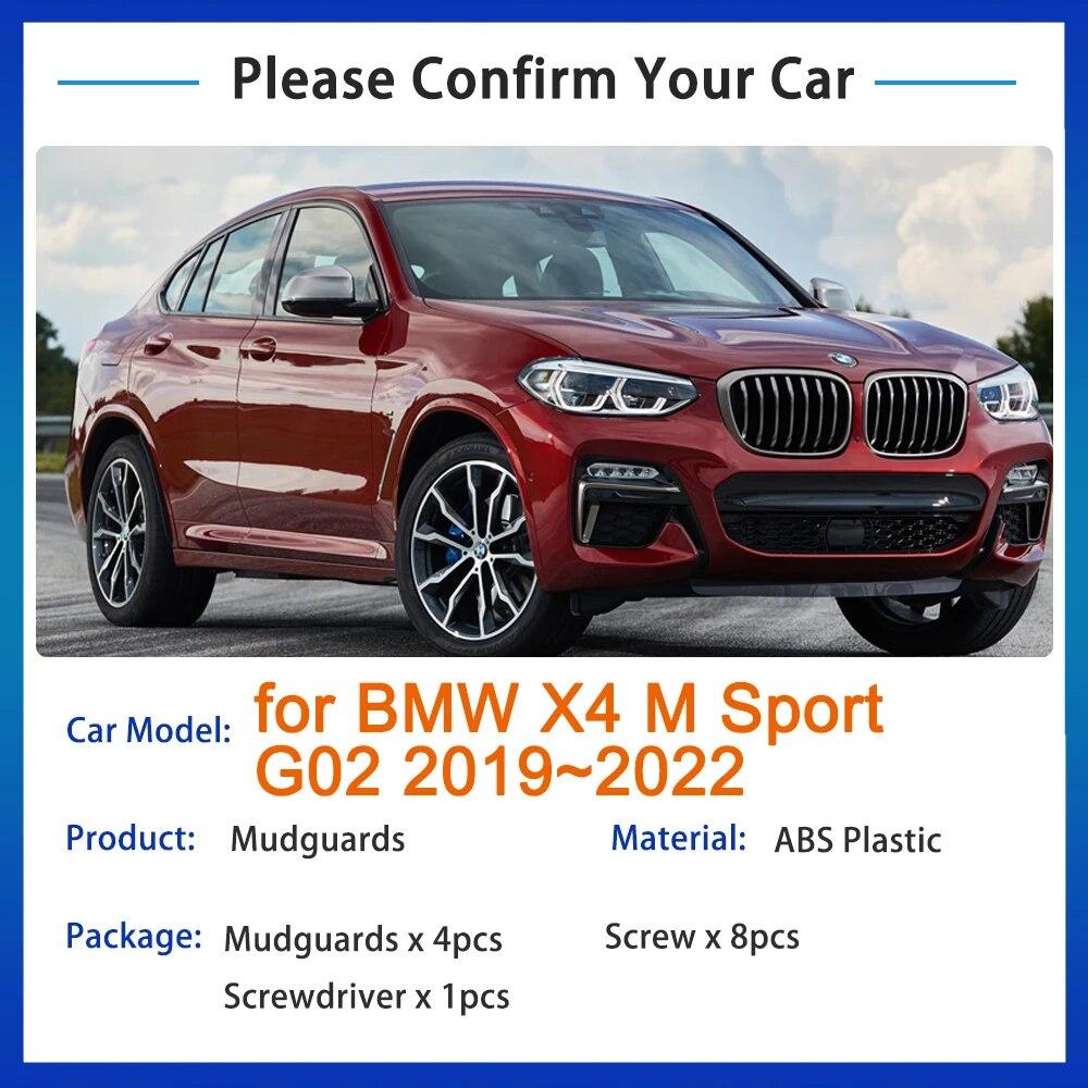 4 шт. брызговик для BMW X4 M Sport G02 ~2022 Аксессуары Брызговики Брызговики Передние Задние Колеса Крыло