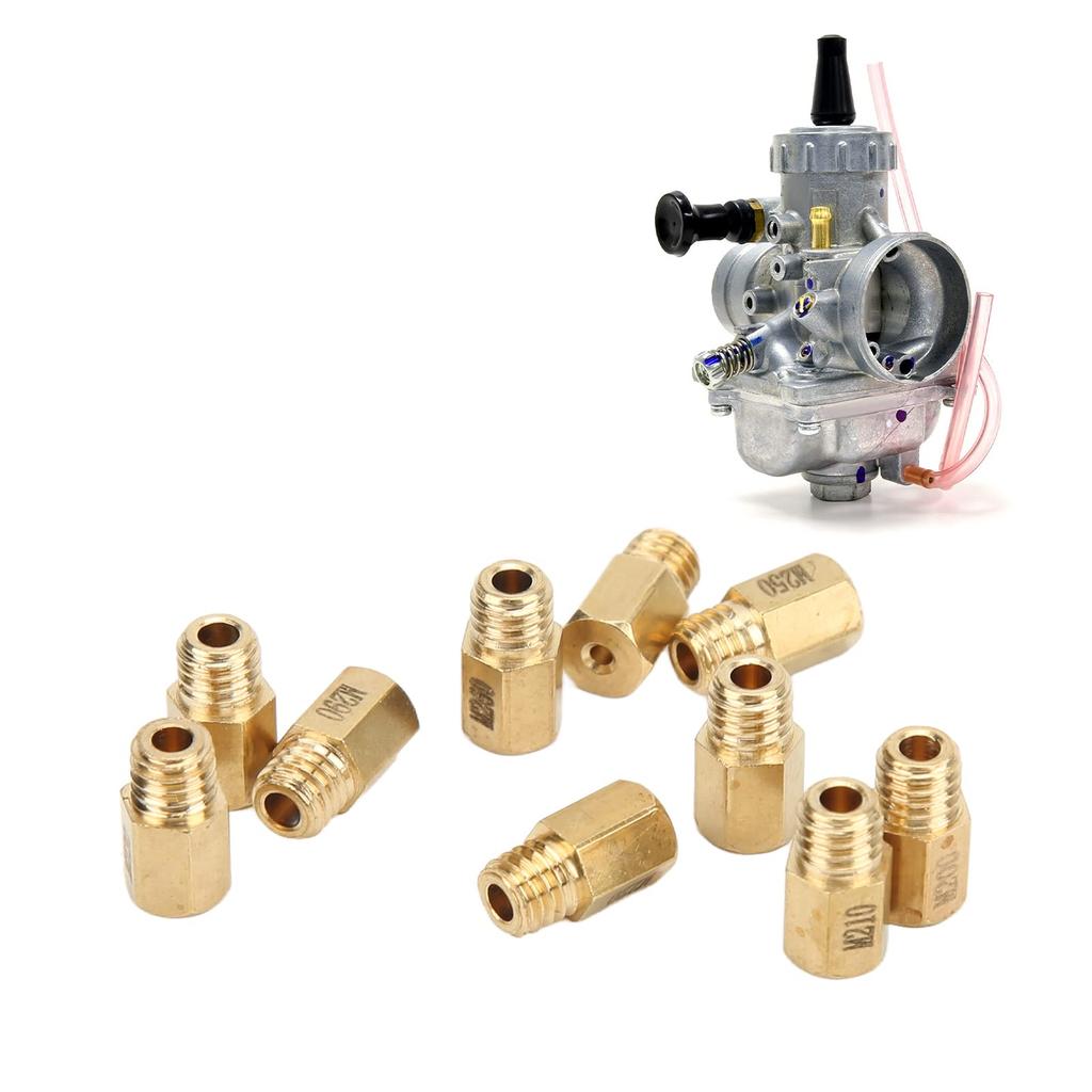 Carburetor Jet Kit 10pcs Main Jet Carburetor Cab Main Jet Kit for Mikuni VM TM TMX Carb 200‑290