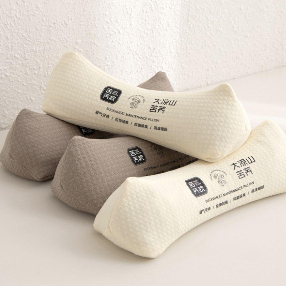 Breathable Buckwheat Husk Cervical Pillow Triangular/Cylindrical Sleep Pillow Adult
