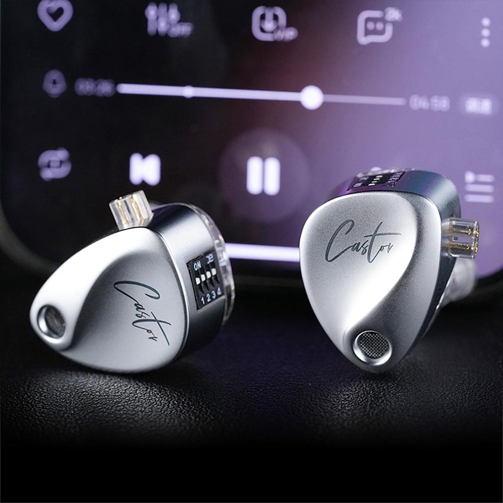 LINSOUL KZ Castor Tuned Dual-Driver Earphones Powerful Earbuds That Challenge All HIFI Industry Flagships, Re-cableable Design, 3D Printed Shells,