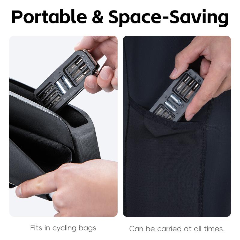 WEST BIKING 10-in-1 Multi Bicycle Tools CRV Steel Bike Repair Kit Portable Hex Wrench Screwdriver Bit Tools Cycling Accessories
