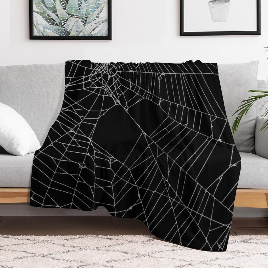 SpiderWeb Web Throw Blanket Travel Size Cozy Blanket for Plane Train