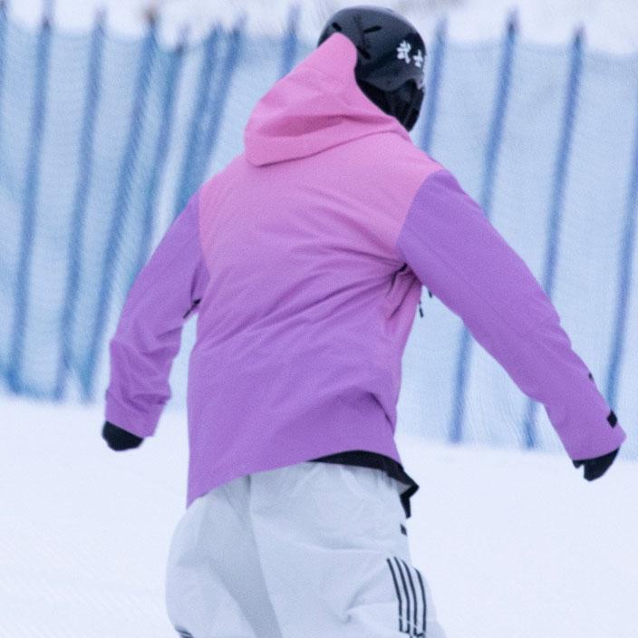 Mizuno Теплая водонепроницаемая ветрозащитная горнолыжная куртка с капюшоном на молнии унисекс куртки градиентно-розовый Z2CEA502