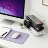 Slanted Keyboard Storage Rack 3-Tier Display Stand, Ergonomic Tilt Acrylic Organizer, Space Saving Desk Organizer Holder for Mechanical Keyboards And
