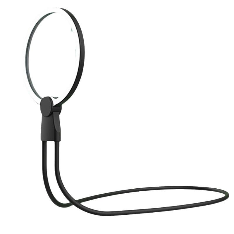 Большая линза, перезаряжаемая лупа с 24 светодиодами, многоцелевая портативная лупа HD, на шее/ручная/настольная для чтения ювелирных изделий