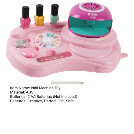 Набор лаков для ногтей для девочек, детская игрушка, 3-в-1, набор ручек для сушки ногтей, блестящий шарм, безопасный натуральный