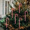 Набор из 5 красочных прочных пластиковых леденцов для рождественских украшений, портативное подвесное украшение для праздничного декора
