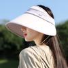 Fashion Color Matching Outdoor Travel Sunscreen Hat Women'S Travel Uv Protection Empty Top Hat Outdoor Big Brim Sun Hat
