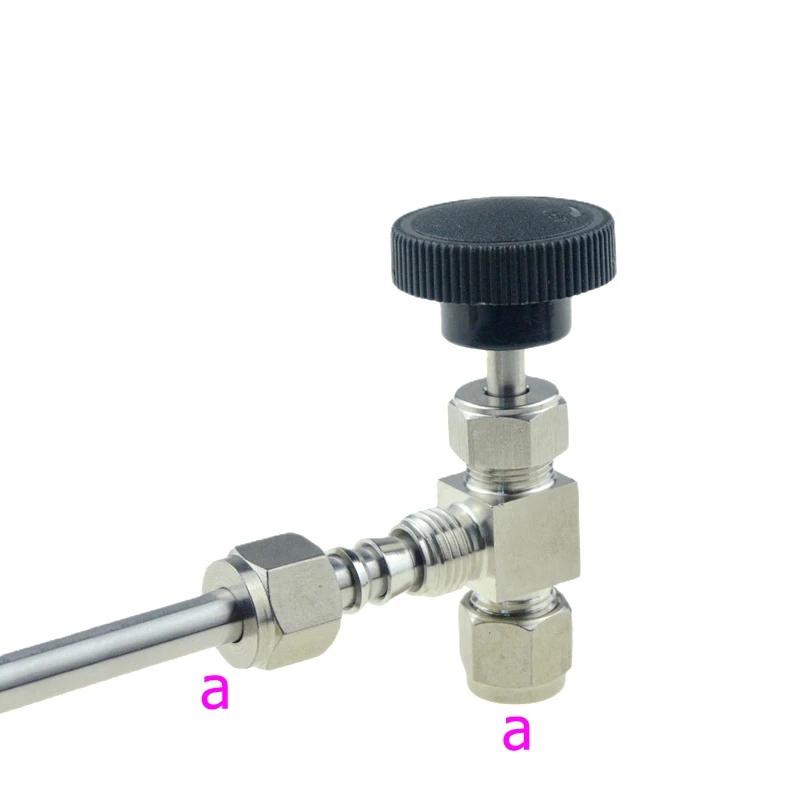 SUS 304 Ball Valve Adjustable Needle Valve 3,6,8,10,12mm1/8,1/4,3/8,1/2NPT Compression Ferrule Fitting Quick Joint Female Thread