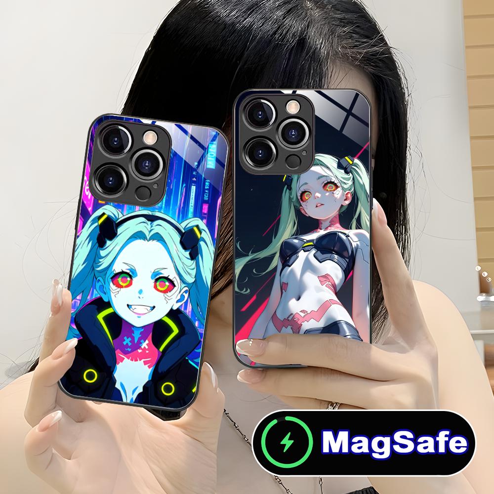 Панк-девушка Ребекка Чехол для мобильного телефона для iPhone 17 16 15 14 13 12 11 Air Pro Max Plus Mini MagSafe Стеклянный Цветной Чехол Роскошный