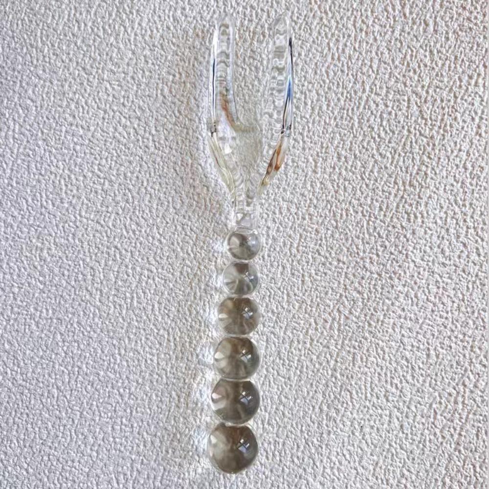 Heat Resistant Glass Spoons Fork Pink Green Coffee Mixing Spoon Creative Tableware Spoon Household