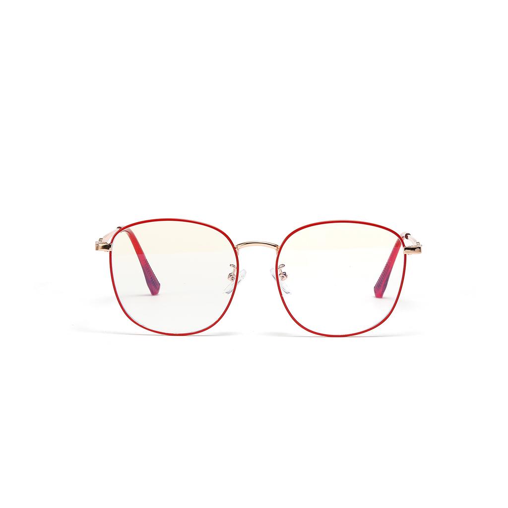 Тонкая оправа из металла, литературные очки, женские, студенческого стиля, литературные и художественные, простое зеркало, оправа, зеркало, мужской цвет, красное, плоское зеркало