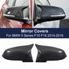 2 шт. Накладки на зеркала заднего вида для BMW 5 6 7 Серии F10 F11 F18 2014-2017, Черные накладки с рисунком под карбон