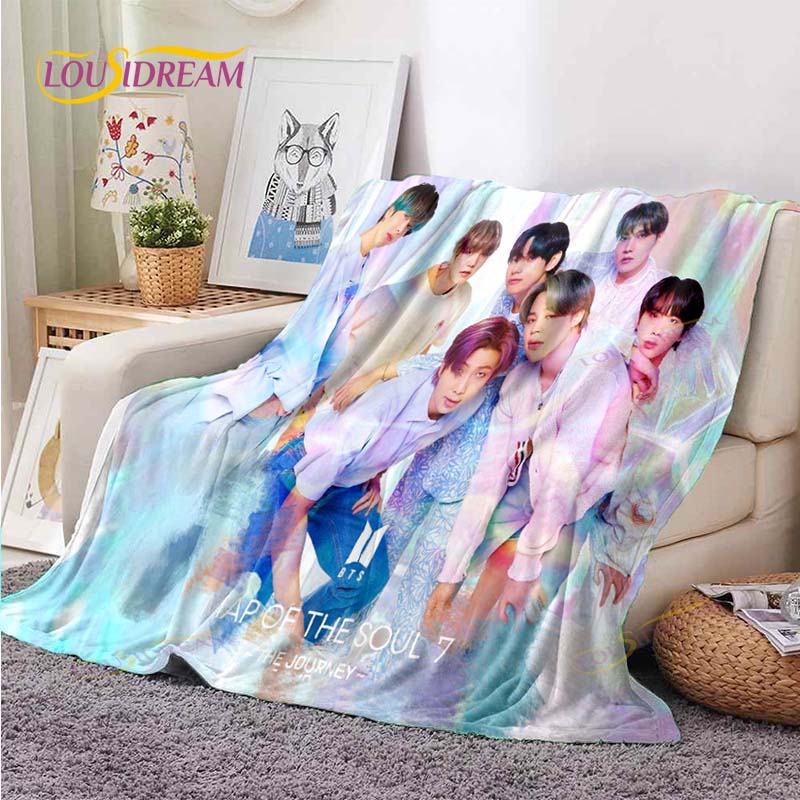 Kpop Bangtan Boys BTS Плед Покрывало для дивана Постельное белье для путешествий Распродажа Плед-накидка Фланелевый плед Покрывало Плед для пикника