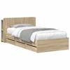 Bed Frame with Storage Space Sonoma Oak 75 x 190 cm Particleboard