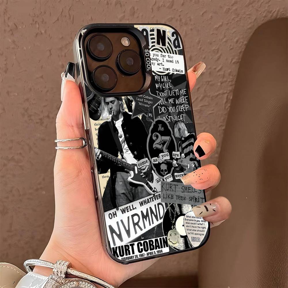 Classic Hot Band N-Nirvanas Rock Color Phone Case For IPhone 17 16 15 14 13 12 11 Pro Max Plus Pro Shell