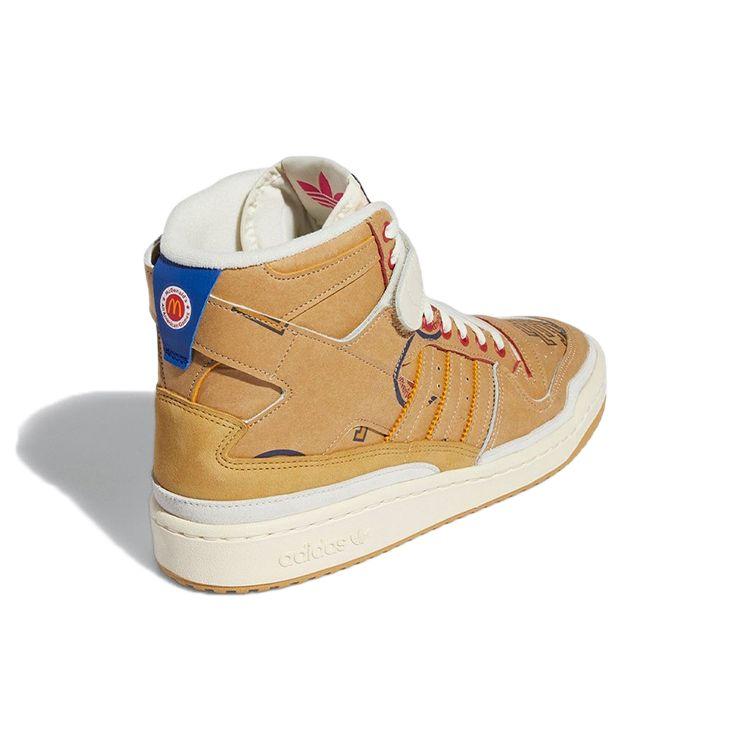 Eric Emanuel x adidas Forum 84 High McDonalds All-American - Бумажный Пакет Унисекс Кроссовки Коричневый Бело-Коричневый Цвет Поставщика GW9711
