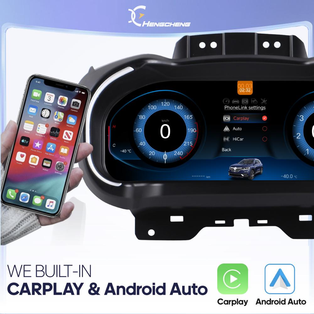 For Renault Koleos Megane 4 Samsung SM6 Talisman 2016-2019 Car Cluster LCD Carplay Android Auto Cockpit Virtual Instrument