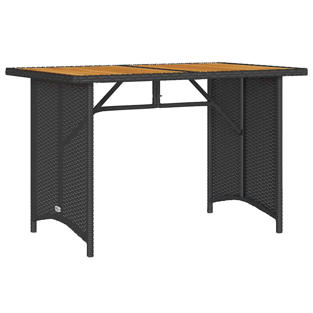 2 Piece Outdoor Dining Set with Cushions Black Poly Rattan