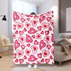 Simple cartoon digitalprinted polyester Bedroom velvet flannel soft sofa cover blanket Fleece soft sofa cover blankets for beds