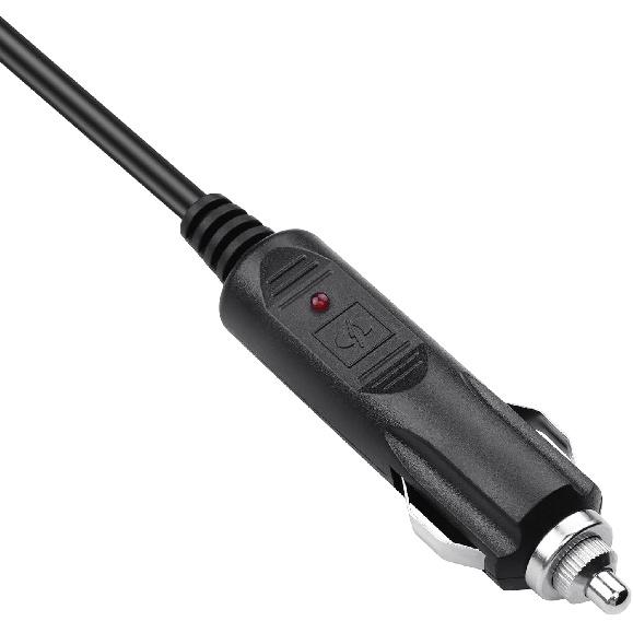 PNGKNYOCN12V DC Car Charger Auto Power Supply 18AWG Cable, DC 5.5mm x 2.5mm Car Cigarette Lighter Male Plug Cable for Camera, CCTV, Refrigerator