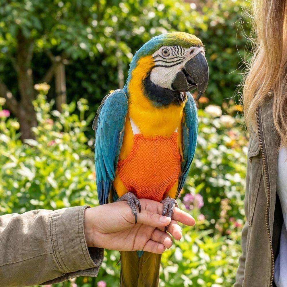 Honeycomb Mesh Bird Flight Suit Breathable Pet Bird Nappy Parrot Flying Clothing Parrot Care