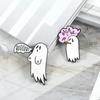 Милая эмалированная булавка для курения Boo Ghost, брошь с героями мультфильмов для женщин и мужчин, джинсовые куртки, булавки для лацканов, значки на рюкзак, детские модные украшения