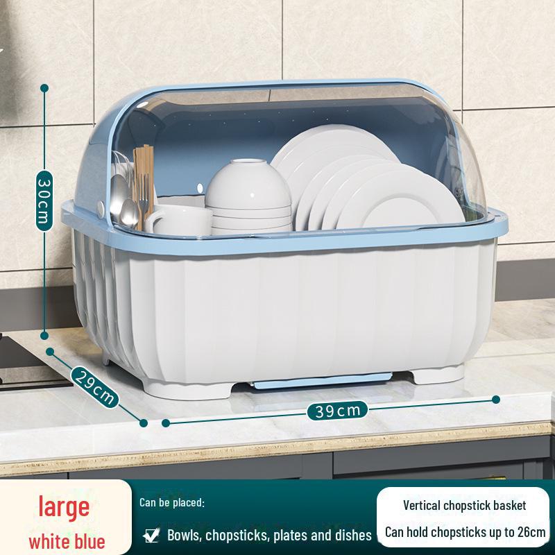 Кухонная подставка для посуды с крышкой для мисок, тарелок, столовых приборов и палочек для еды