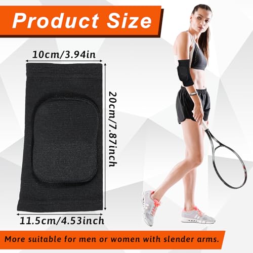 Breathable perspiration volleyball elbow pads, men's and women's padded support elbow pads, black M pair