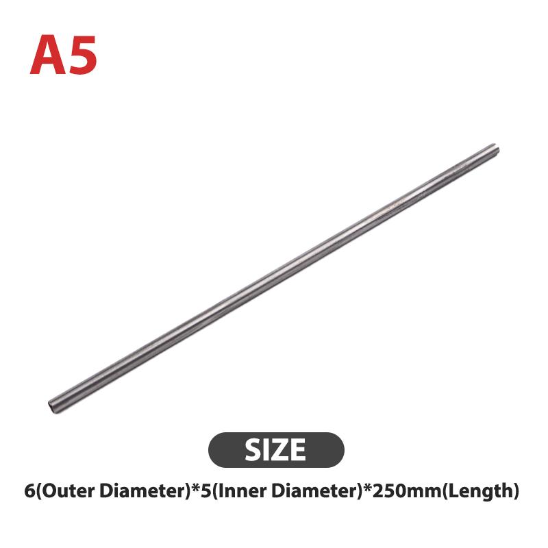 Silver Round 304 Stainless Steel Capillary Tube Pipe 250mm Hollow Circular Tube