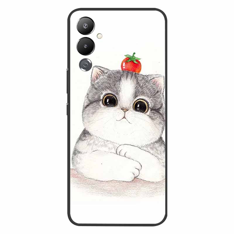 For Tecno Pova 4 Case Pova4 TPU Wolf Cat Marble Silicone Bumper Cover for Tecno Pova 4 Phone Case 6.82 inch 2022 Soft Cover