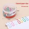 Colorful 28mm Plastic-Coated Paper Clips, 100 Pcs, Office & Book Use
