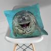 Cute Funny Animal Seal Sea Pillowcase for Sofa Room Office Decor Printing  Merchandise AllMatch Cushion Cover