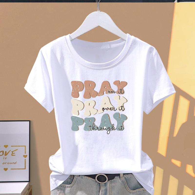 (Азиатский размер) Футболка с графическим принтом, женская повседневная модная принтованная леопардовая надпись, стиль, милая, милая женская повседневная женская футболка с коротким рукавом