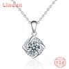 Lindon S925 из стерлингового серебра с муассанитом, роскошное индивидуальное ожерелье с подвеской, женское классическое ожерелье Tide Sugar, полное дикой цепочки на ключицы