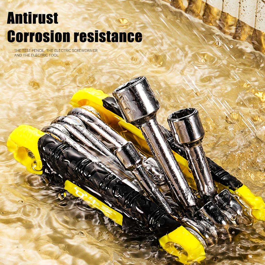 Портативный складной набор шестигранных ключей - стандартные и шестигранные ключи, прочная металлическая конструкция, подходит для бытового и промышленного использования