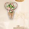 Mother's Day Wreath Heart Shaped Ornament Spring Wedding Wall Hanging
