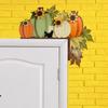 Autumn Pumpkin Door Corner Decoration Maple Pinecone Pumpkin Wooden Door Frame Sign
