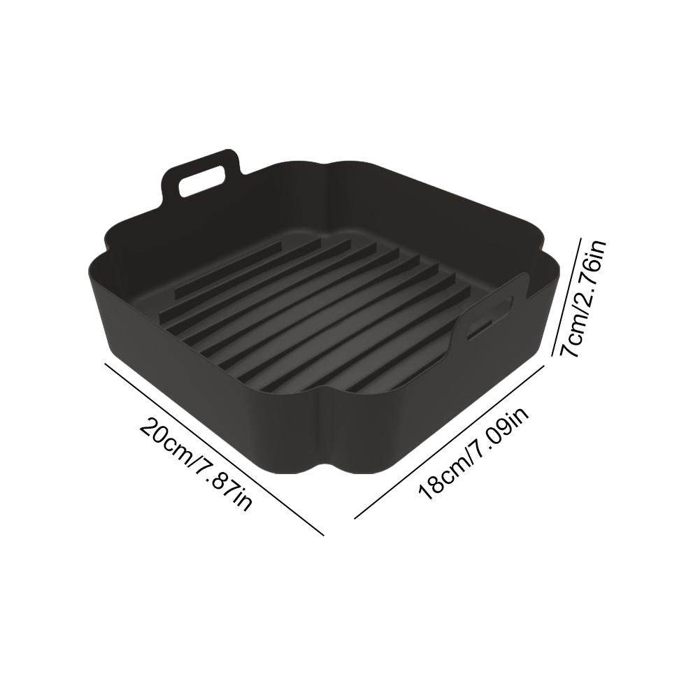 Многоразовая сменная кастрюля для аэрофритюрницы Многоразовые силиконовые вкладыши для аэрофритюрницы Антипригарные Легкоочищаемые вкладыши для аэрофритюрницы Поднос для пищевых продуктов Безопасен для пищевых продуктов