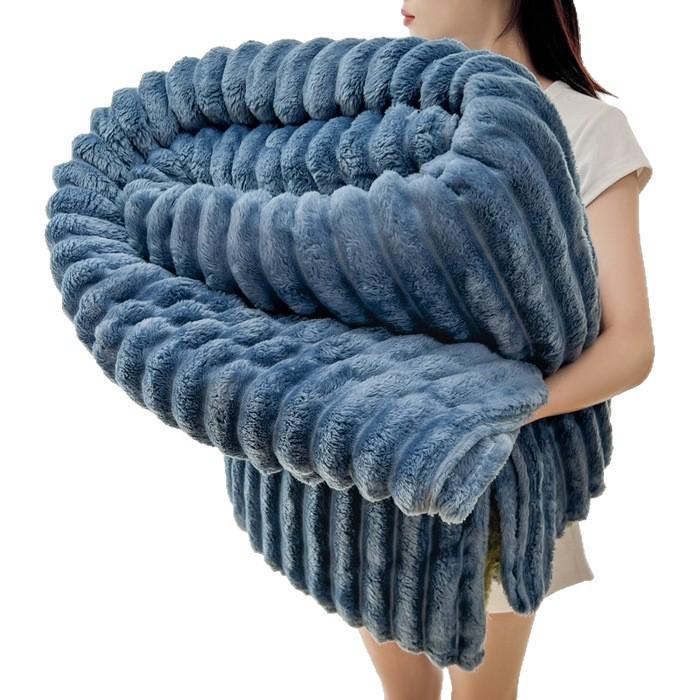 G5Z Плюшевое одеяло-мешок с завязками Кролик: Плотное, универсальное, теплое одеяло для сна и двойное одеяло.